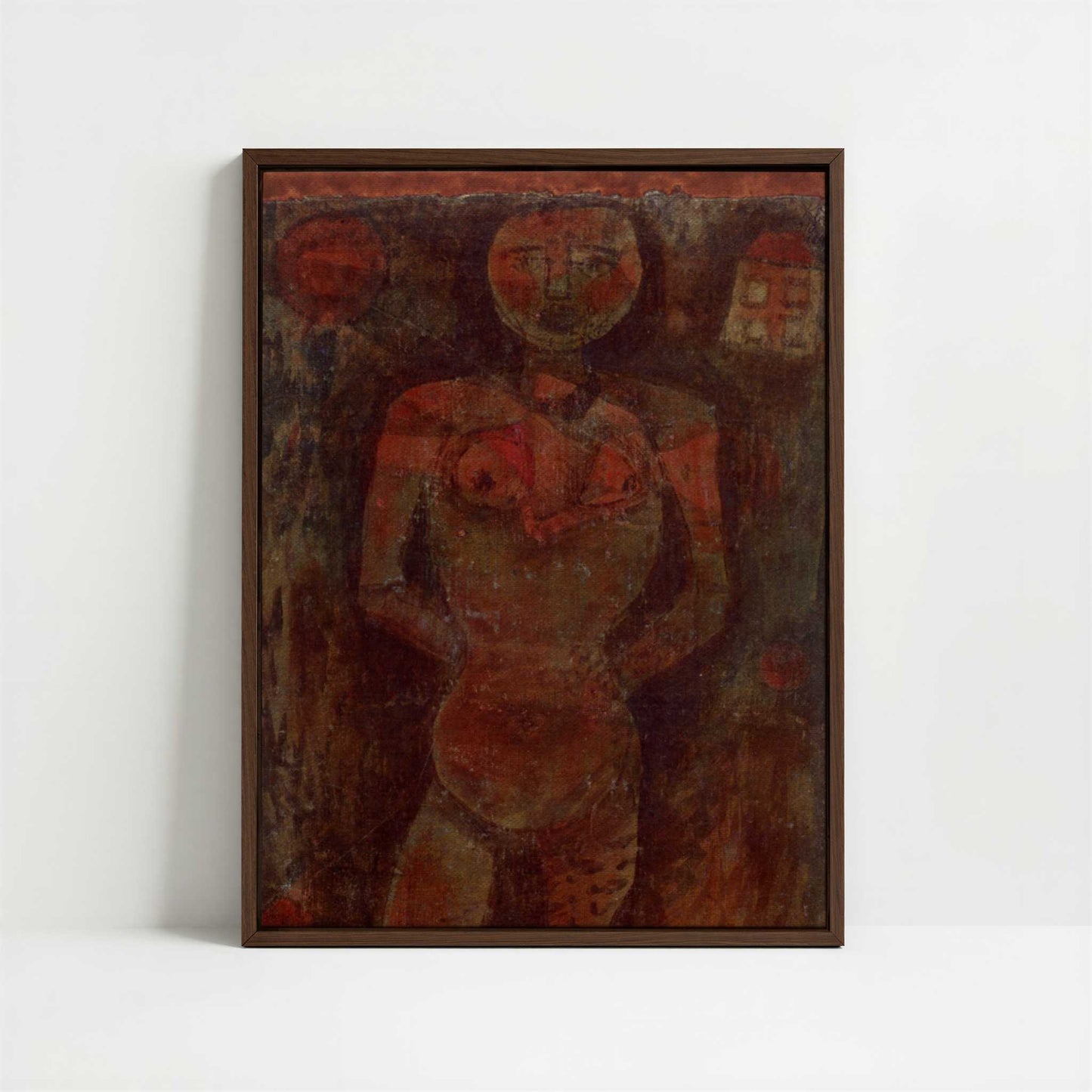 Framed Canvas - Framed canvas in dark wood color frame
