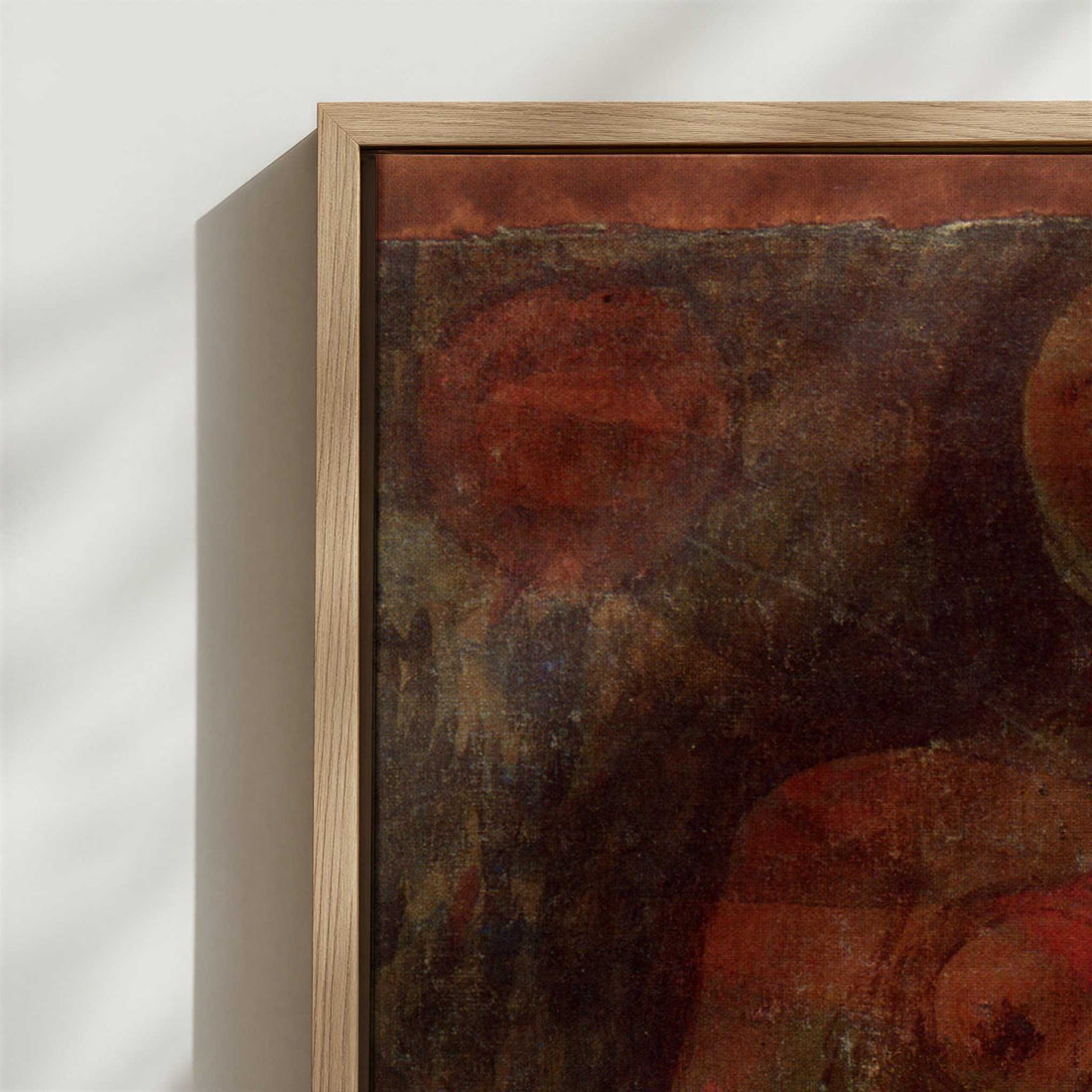 Framed Canvas - Close-up detail and texture of the framed canvas