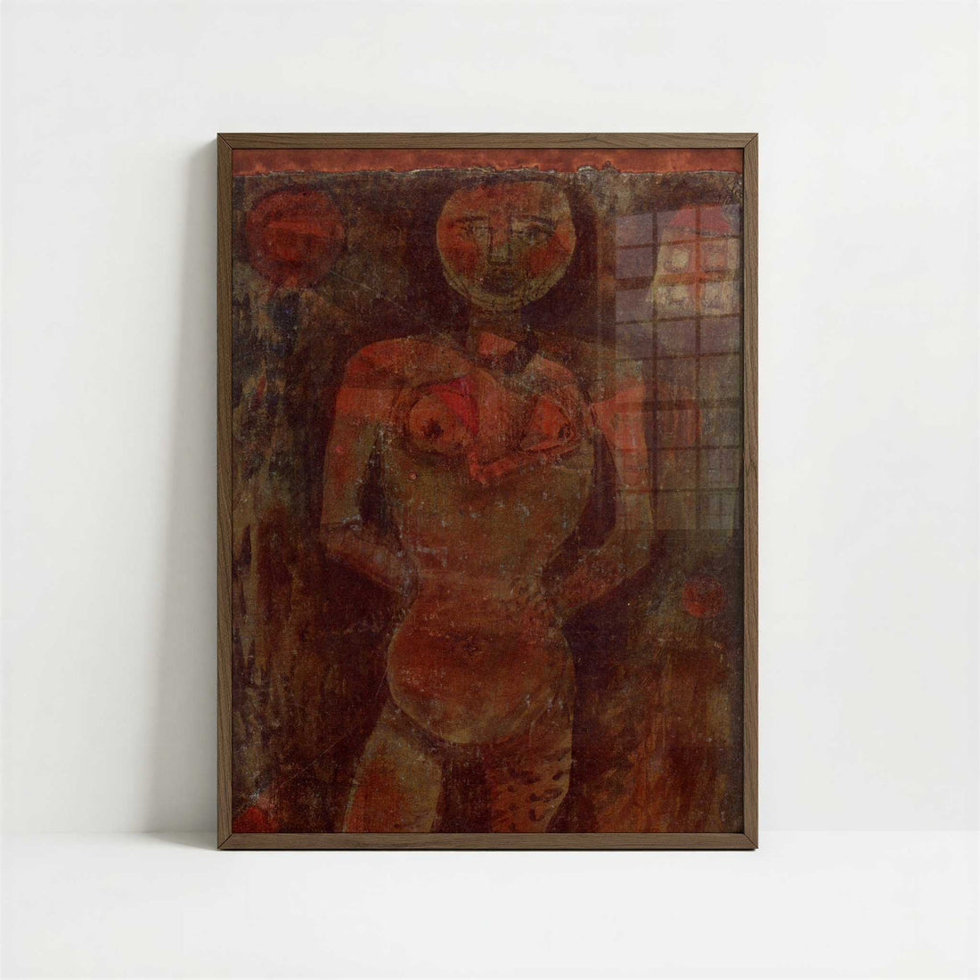 Female Nude (1910) by Paul Klee – Art Print - Art print in dark wood frame