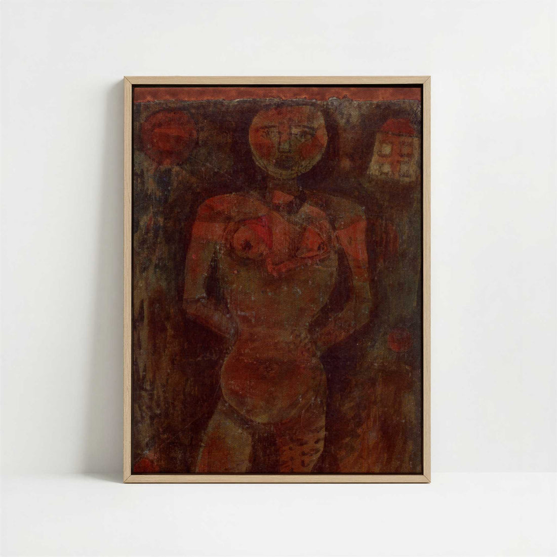 Framed Canvas - Framed canvas in oak color frame