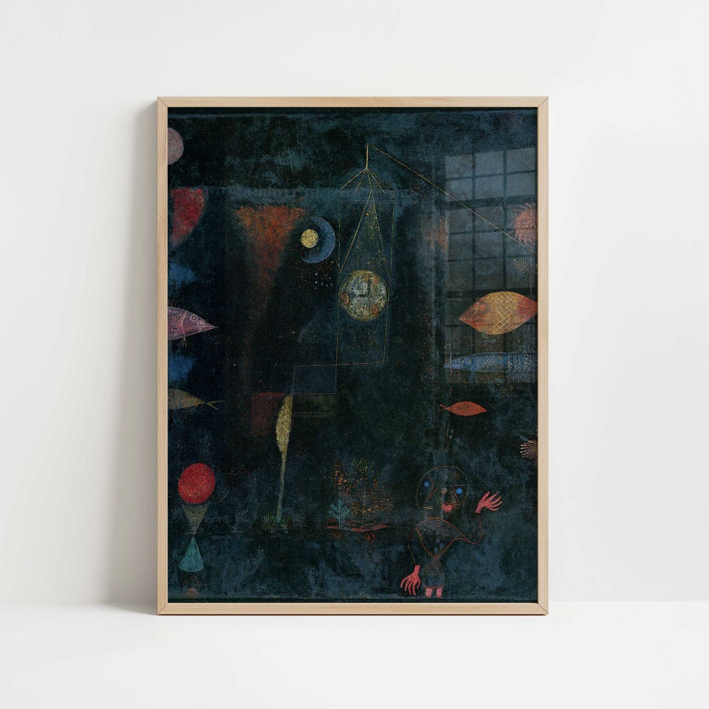 Fish Magic (1925) by Paul Klee – Art Print - Art print in oak frame