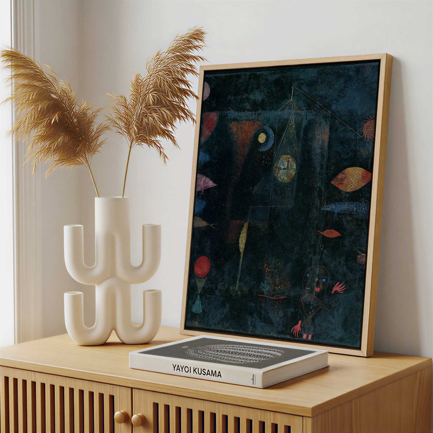 Framed Canvas - Framed canvas in a stylish interior setting