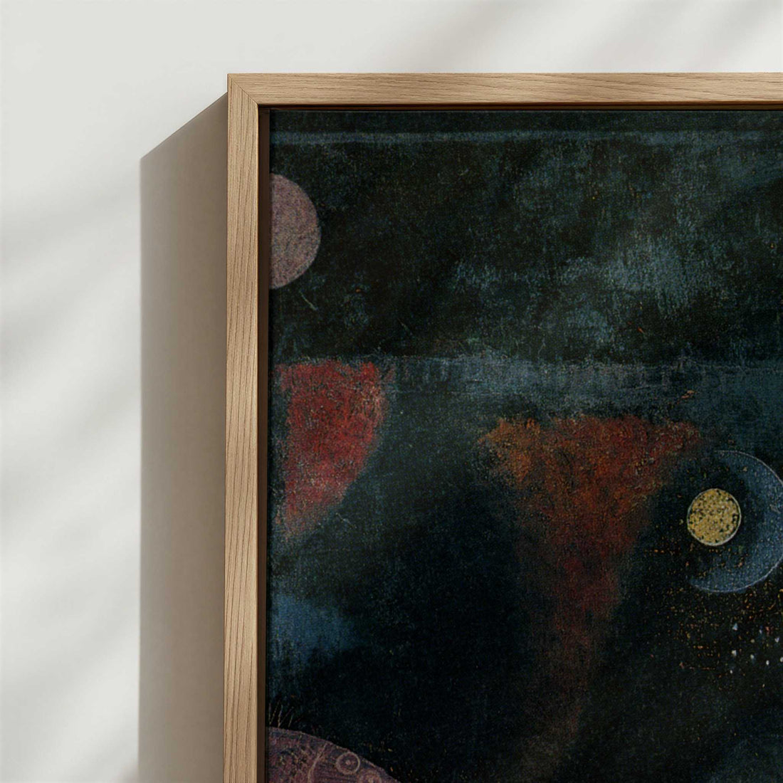 Framed Canvas - Close-up detail and texture of the framed canvas