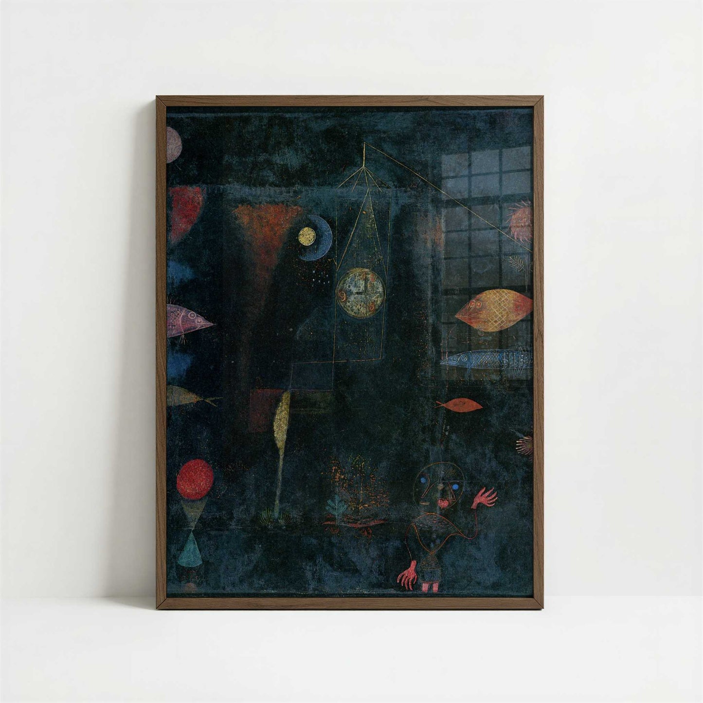 Fish Magic (1925) by Paul Klee – Art Print - Art print in dark wood frame