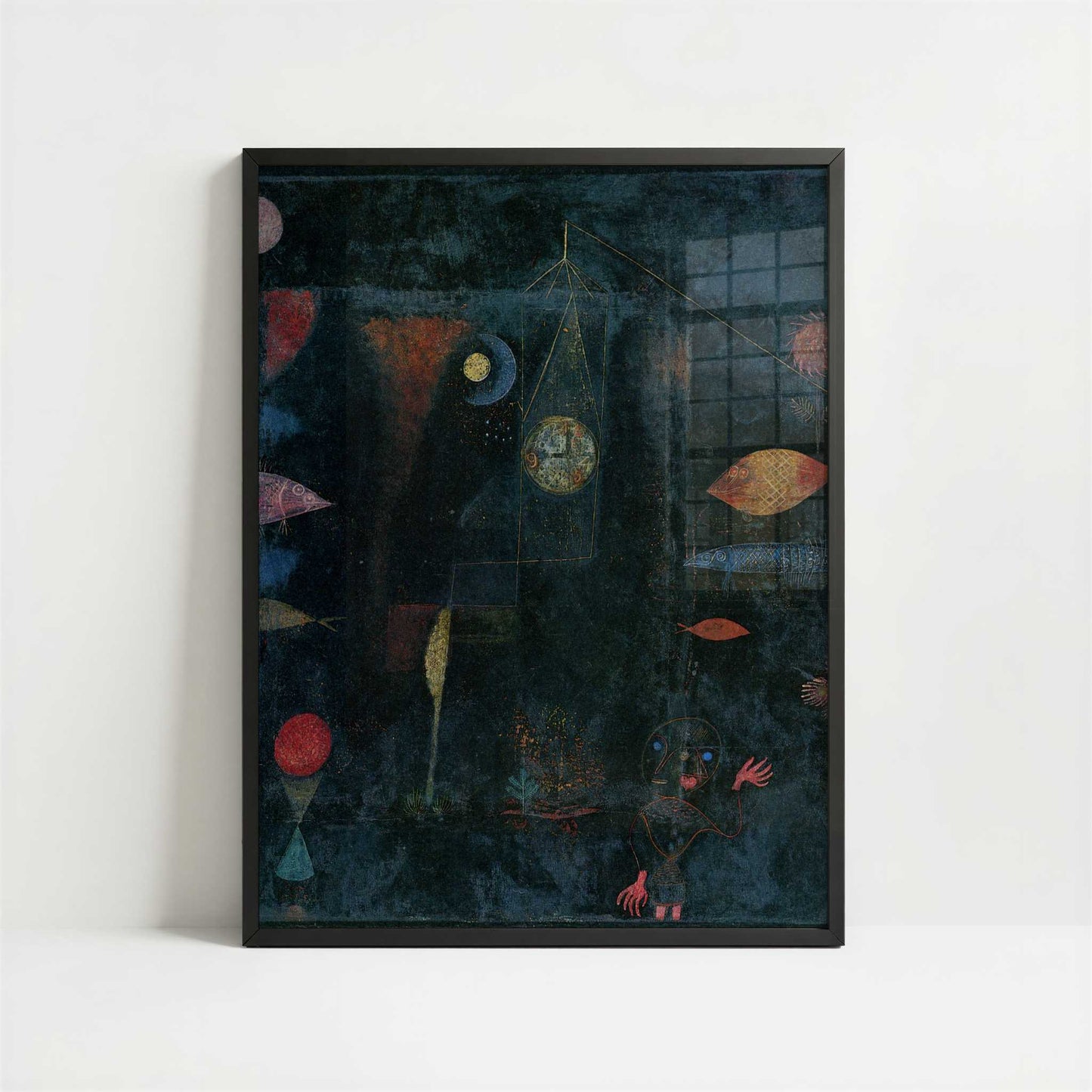 Fish Magic (1925) by Paul Klee – Art Print - Art print in black frame
