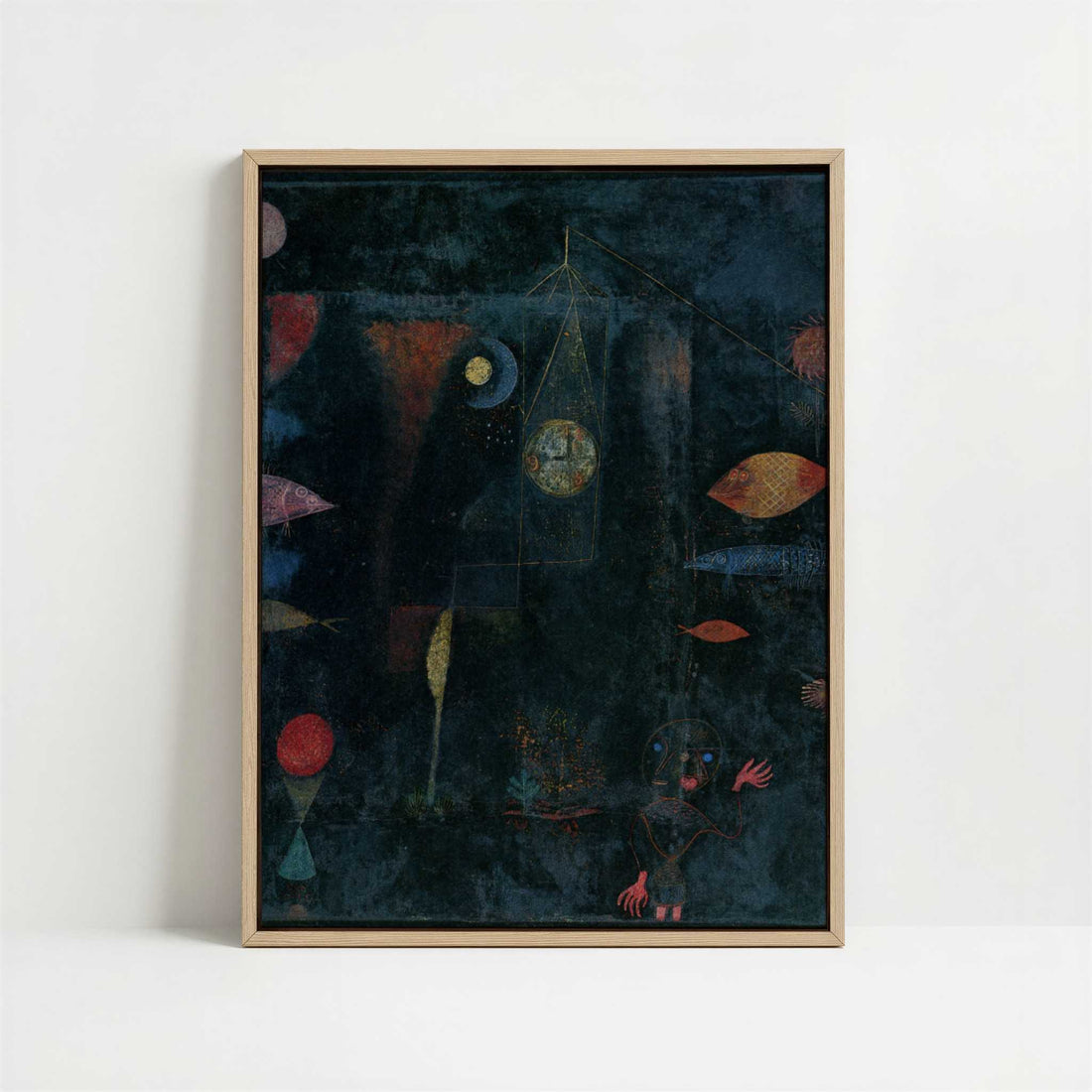 Framed Canvas - Framed canvas in oak color frame