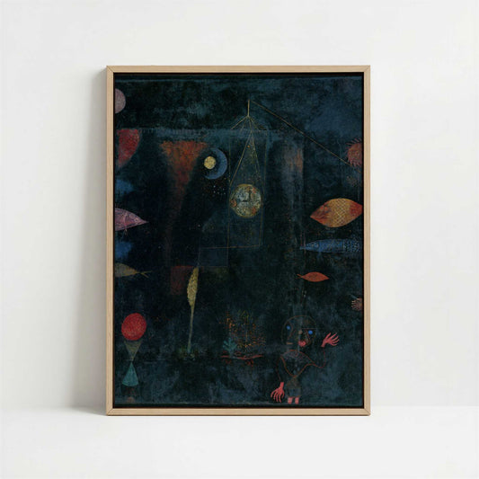 Framed Canvas - Framed canvas in oak color frame