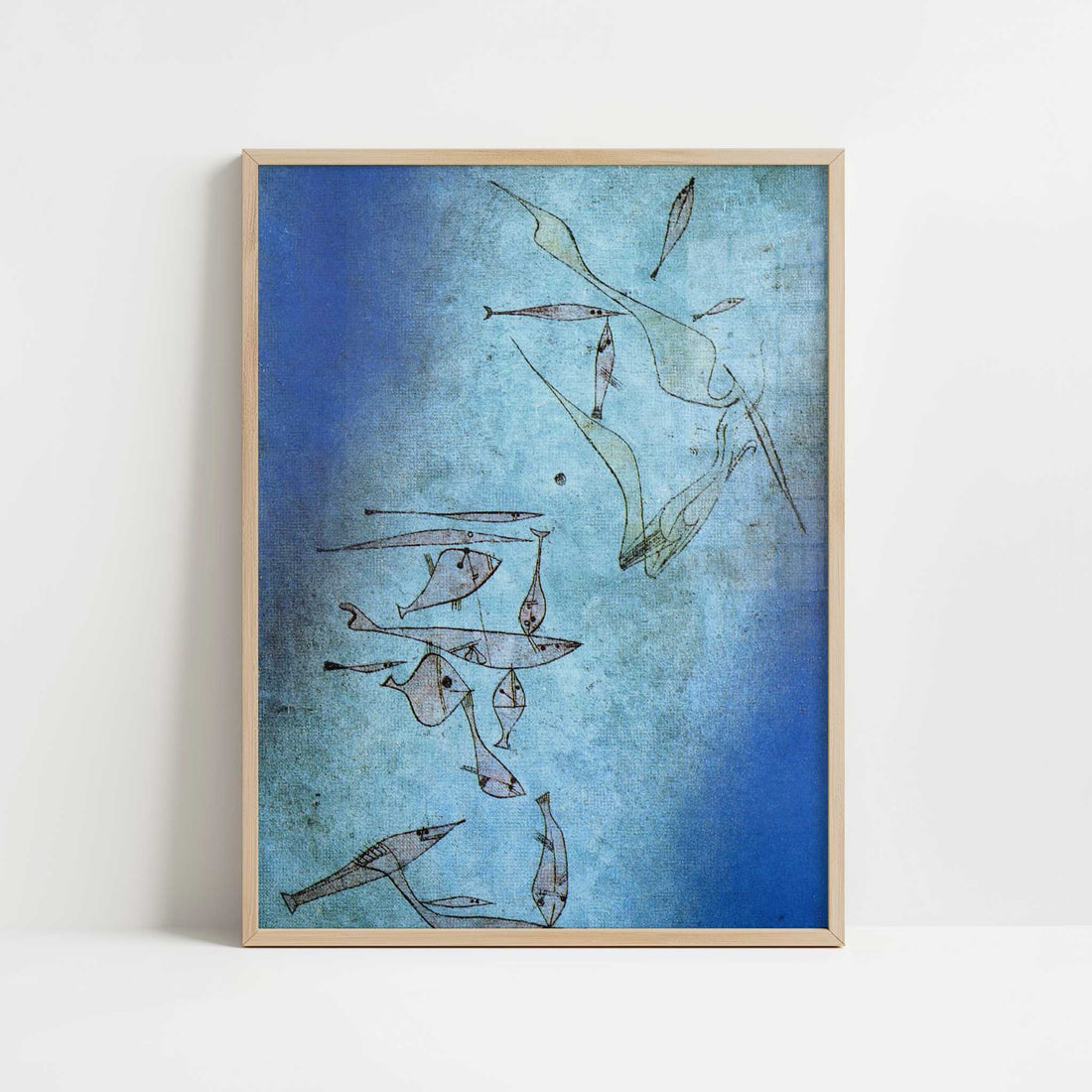 Fish Picture (1925) by Paul Klee – Art Print - Art print in oak frame