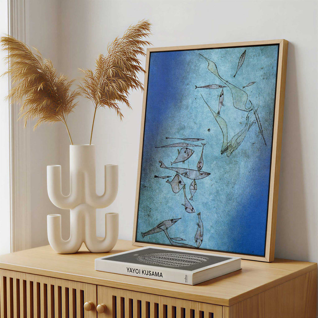Framed Canvas - Framed canvas in a stylish interior setting