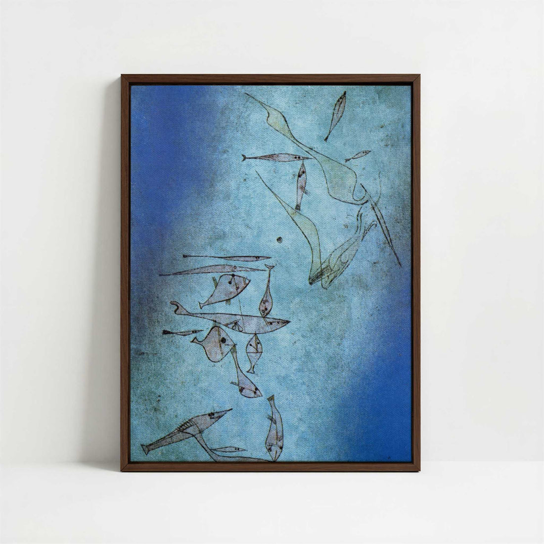 Framed Canvas - Framed canvas in dark wood color frame