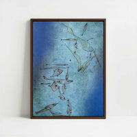 Framed Canvas - Framed canvas in dark wood color frame