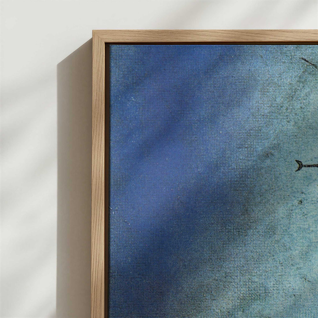 Framed Canvas - Close-up detail and texture of the framed canvas