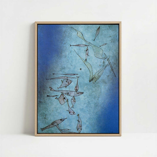 Framed Canvas - Framed canvas in oak color frame