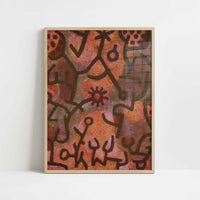 Flora on the Rocks (1940) by Paul Klee – Art Print - Art print in oak frame