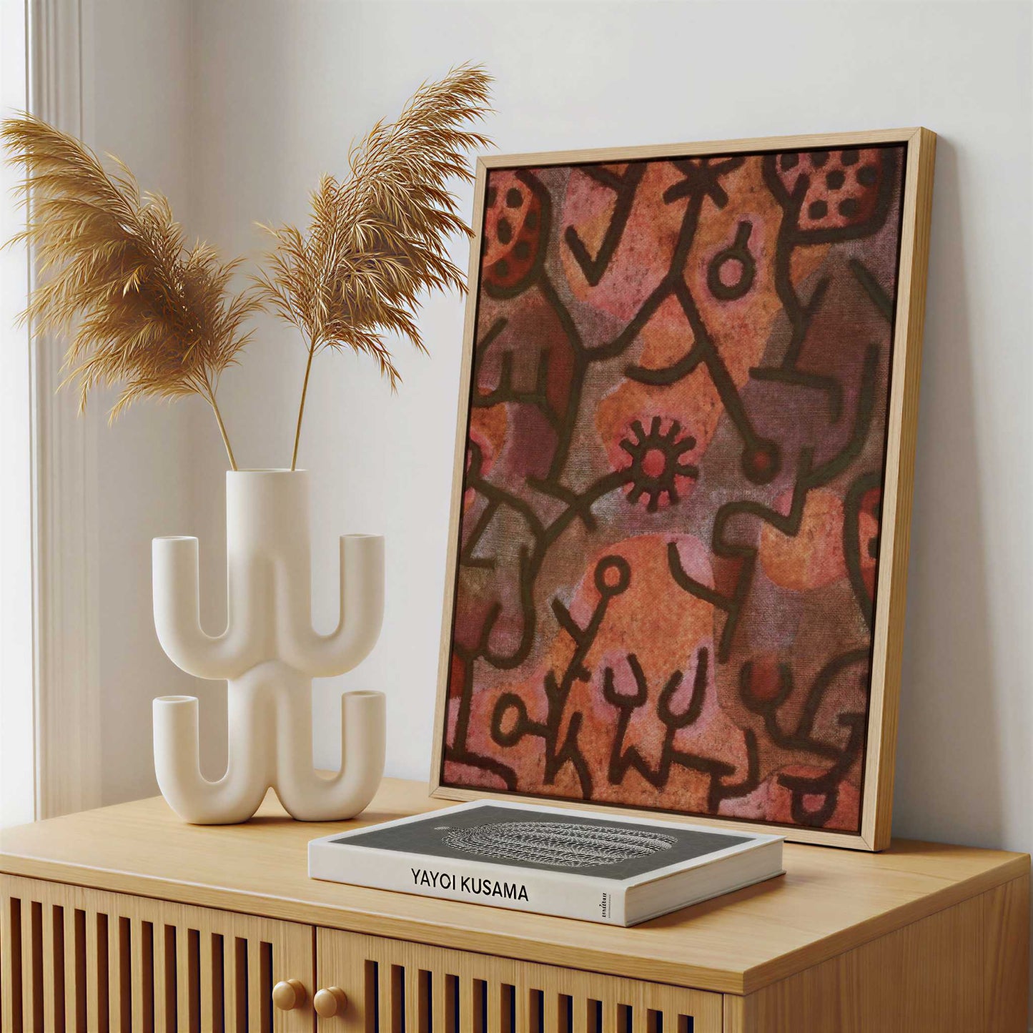 Framed Canvas - Framed canvas in a stylish interior setting