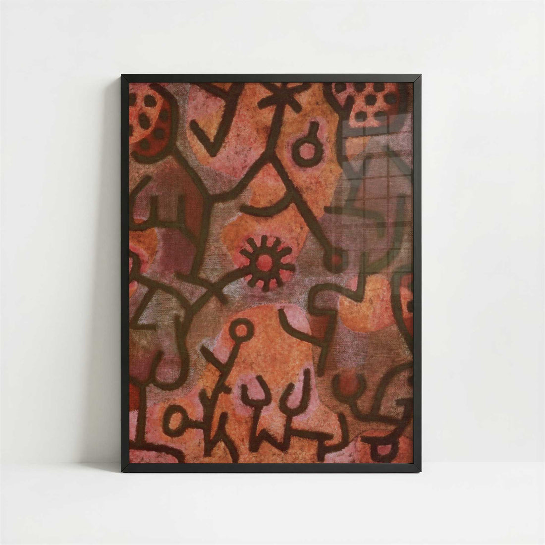Flora on the Rocks (1940) by Paul Klee – Art Print - Art print in black frame