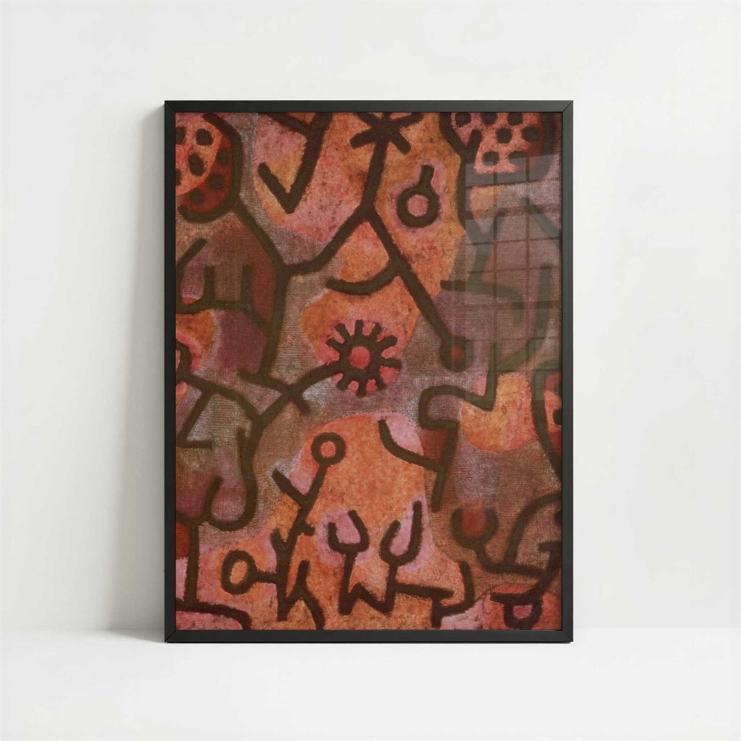 Flora on the Rocks (1940) by Paul Klee – Art Print - Art print in black frame
