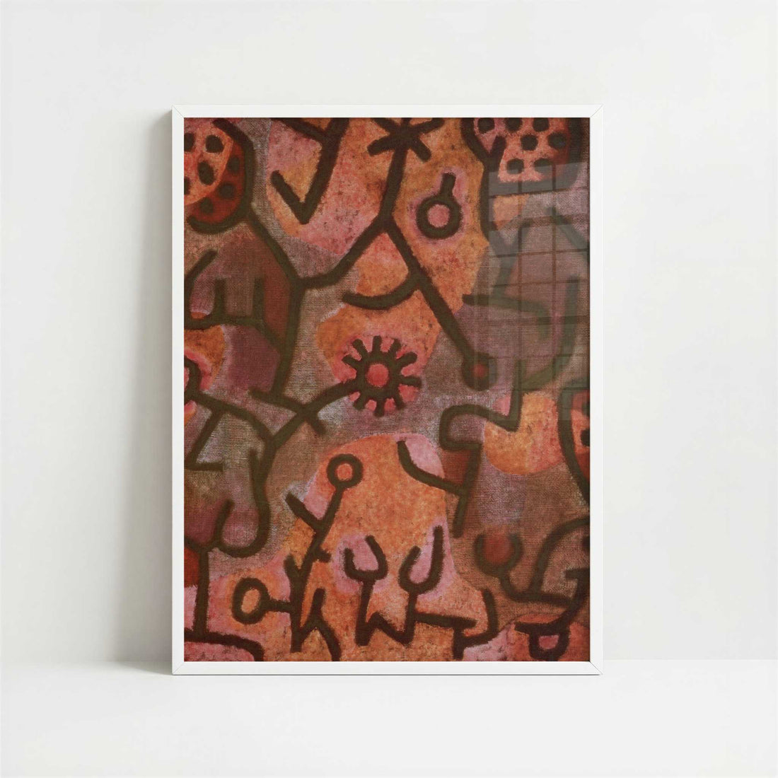 Flora on the Rocks (1940) by Paul Klee – Art Print - Art print in white frame