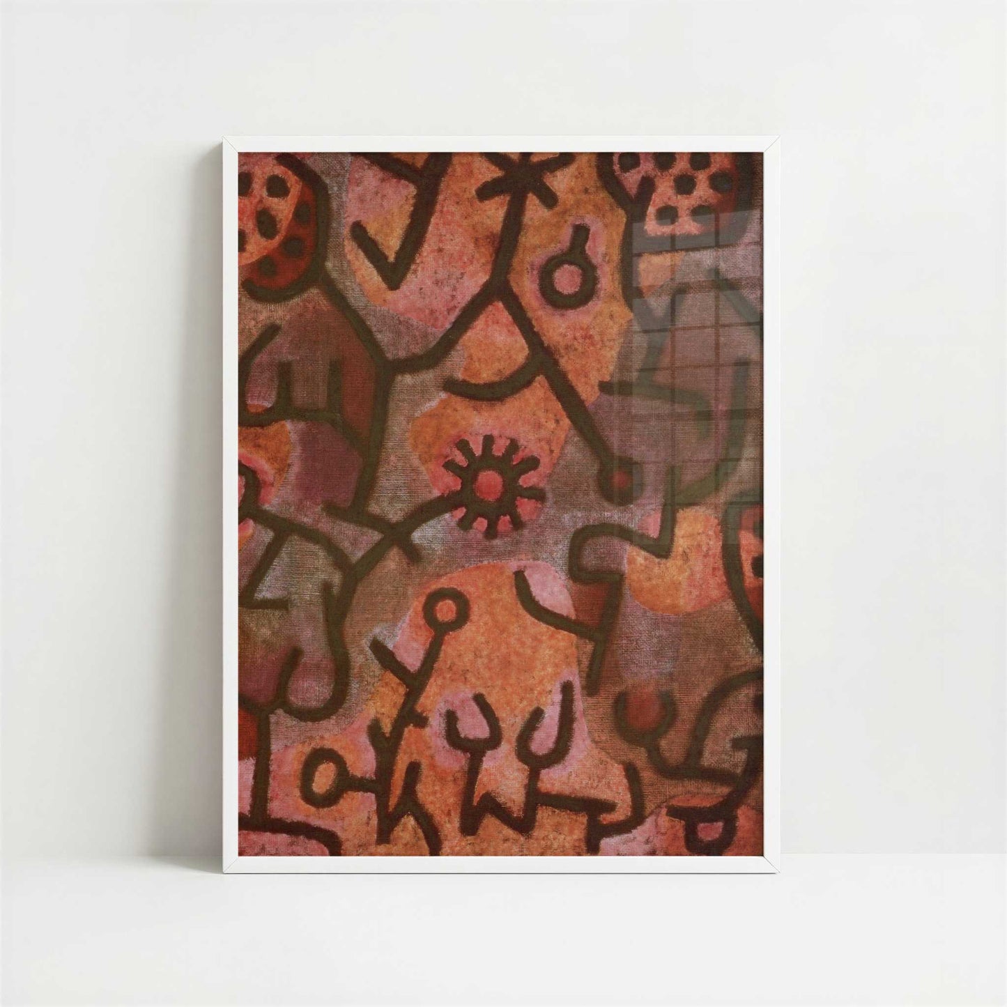 Flora on the Rocks (1940) by Paul Klee – Art Print - Art print in white frame