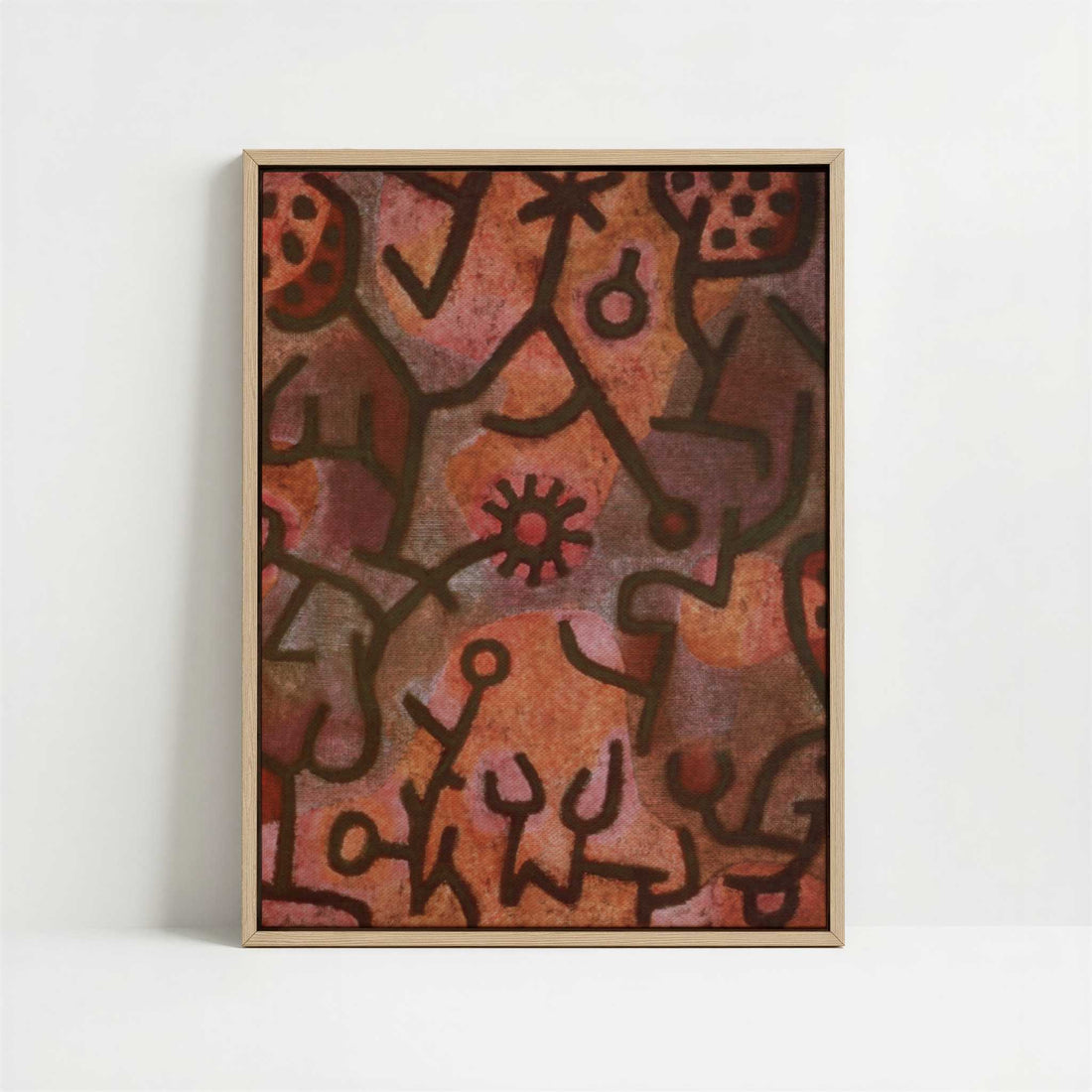 Framed Canvas - Framed canvas in oak color frame