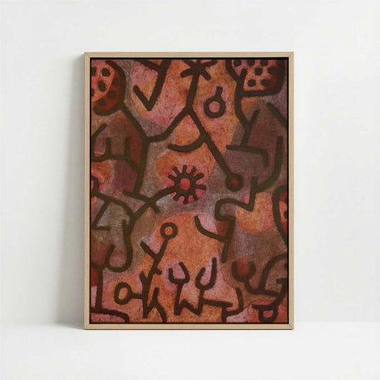 Framed Canvas - Framed canvas in oak color frame