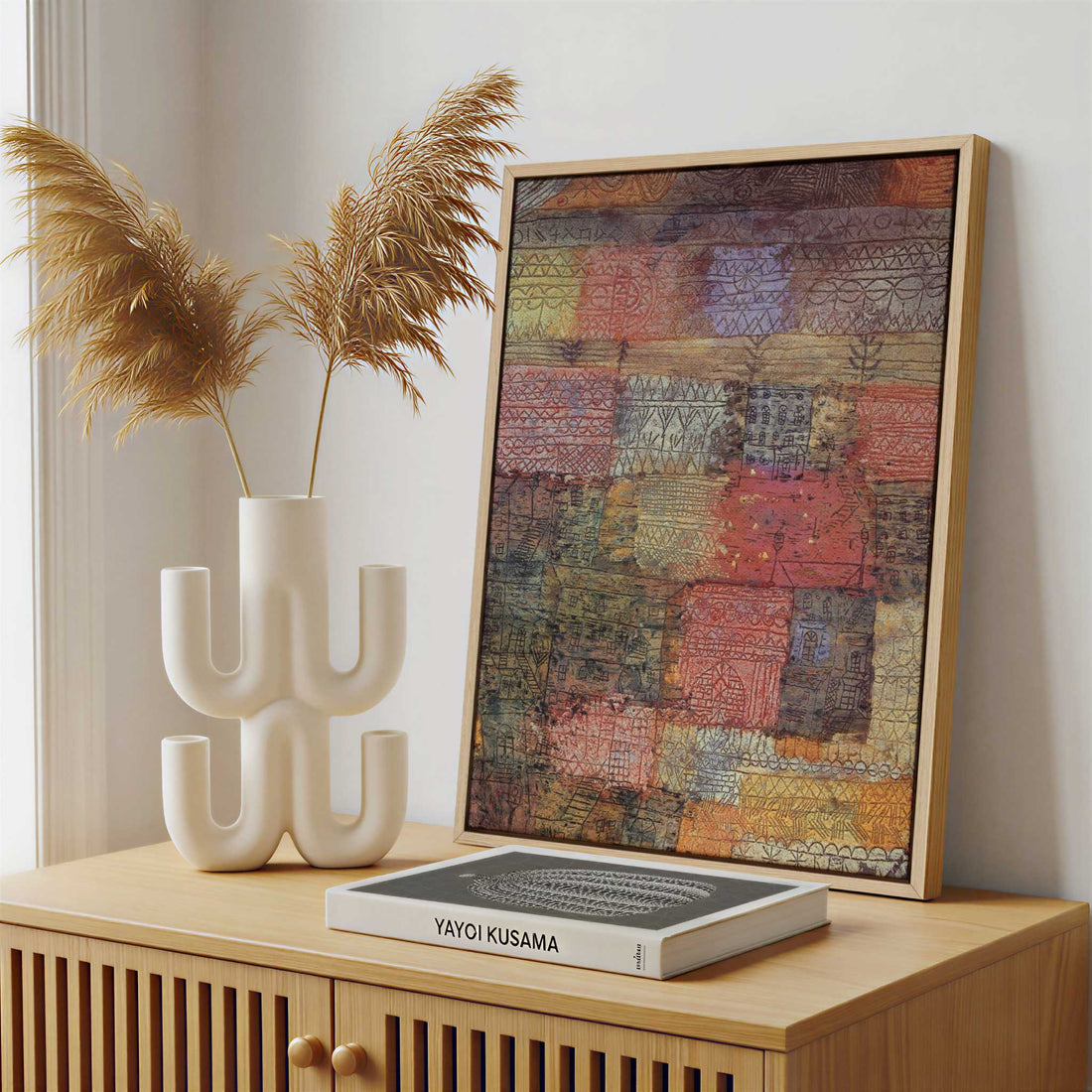 Framed Canvas - Framed canvas in a stylish interior setting