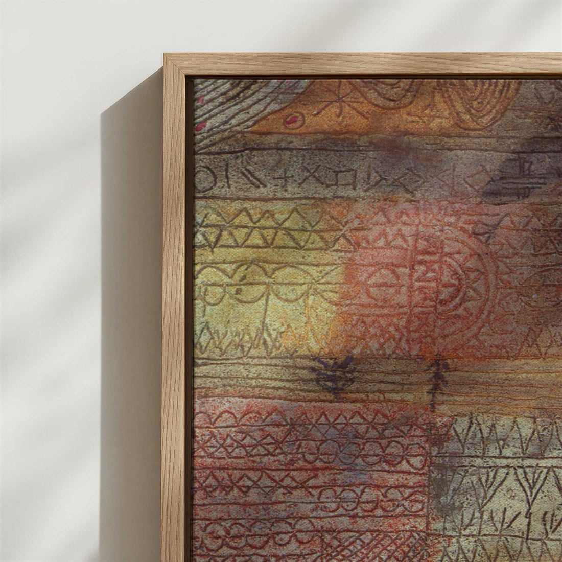 Framed Canvas - Close-up detail and texture of the framed canvas