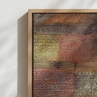 Framed Canvas - Close-up detail and texture of the framed canvas