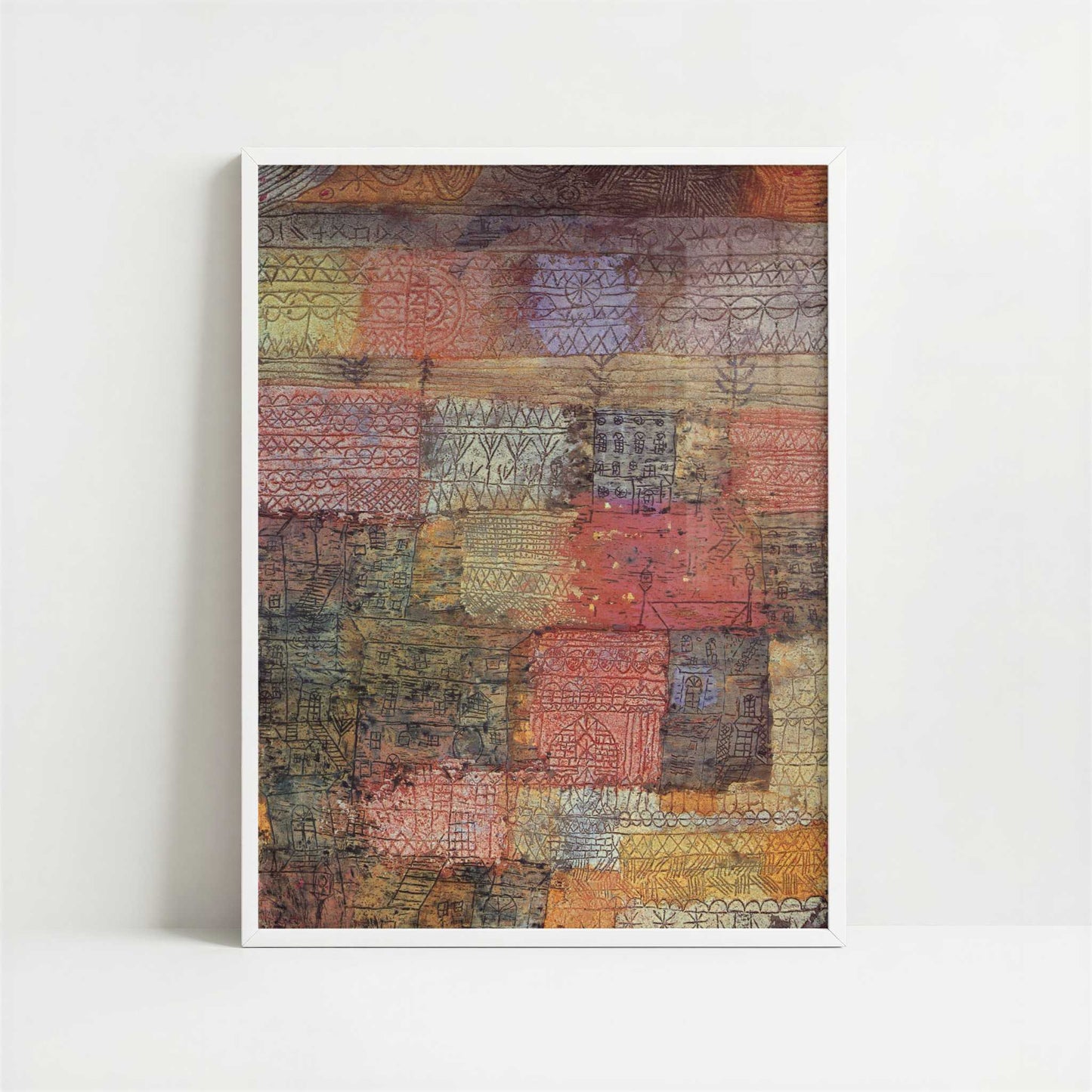 Florentine Villas (1926) by Paul Klee – Art Print - Art print in white frame