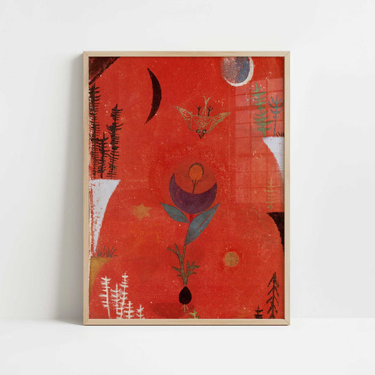 Flower Myth (1918) by Paul Klee – Art Print - Art print in oak frame