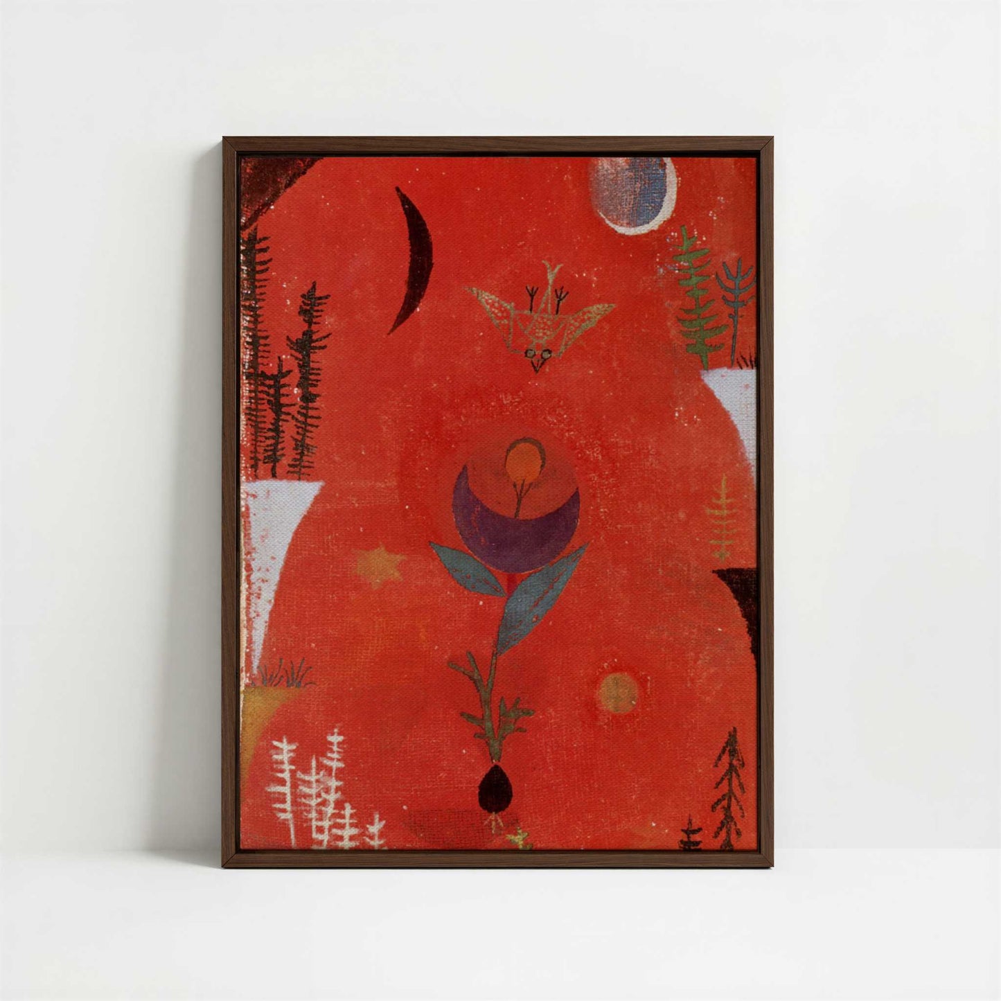 Framed Canvas - Framed canvas in dark wood color frame