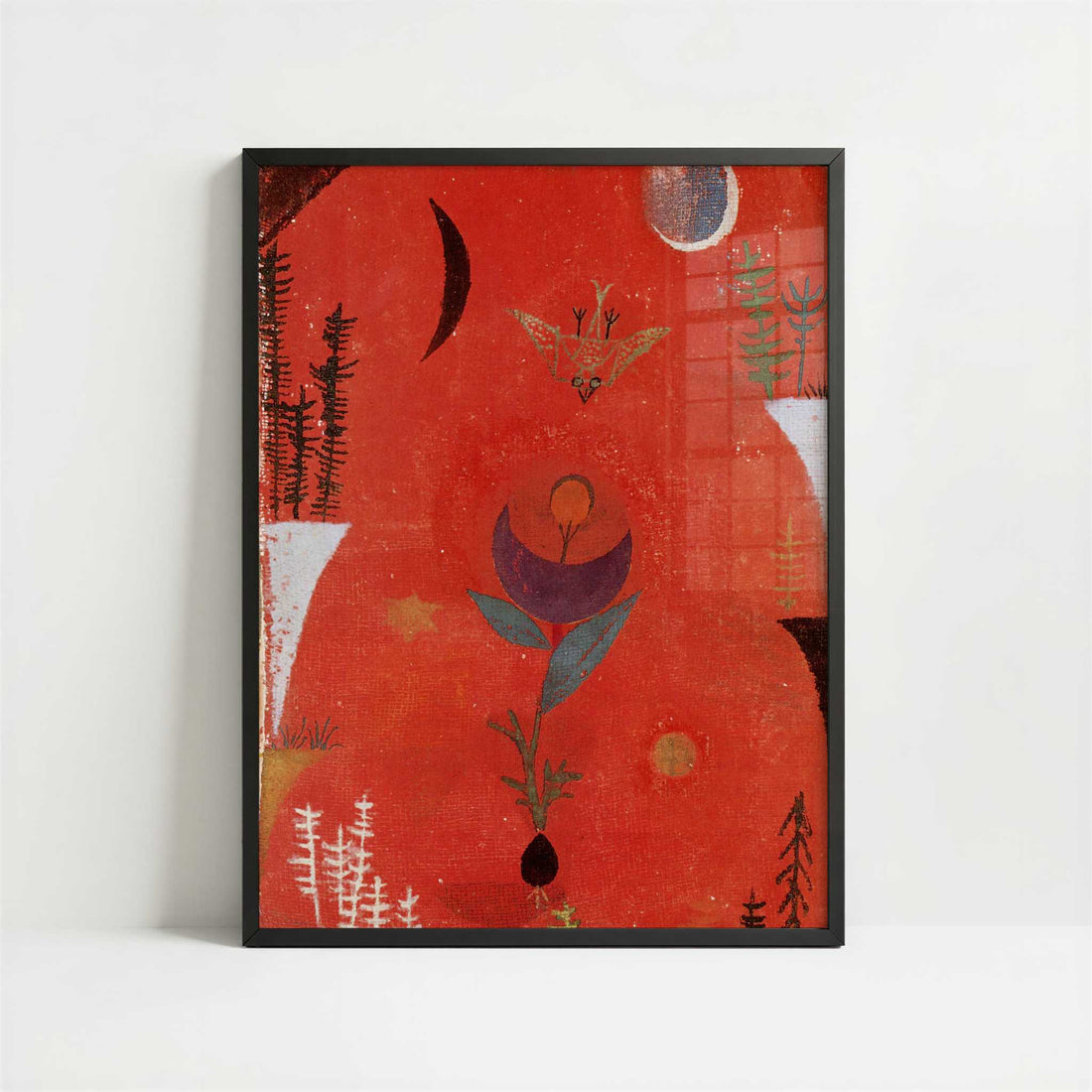 Flower Myth (1918) by Paul Klee – Art Print - Art print in black frame