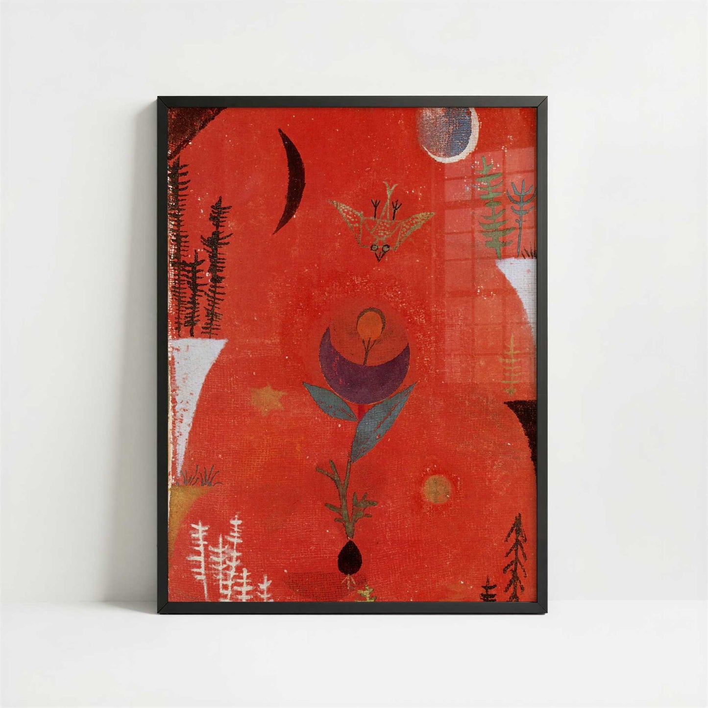 Flower Myth (1918) by Paul Klee – Art Print - Art print in black frame