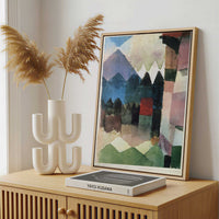 Framed Canvas - Framed canvas in a stylish interior setting