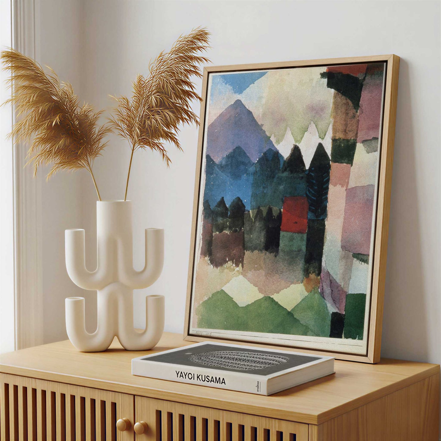 Framed Canvas - Framed canvas in a stylish interior setting
