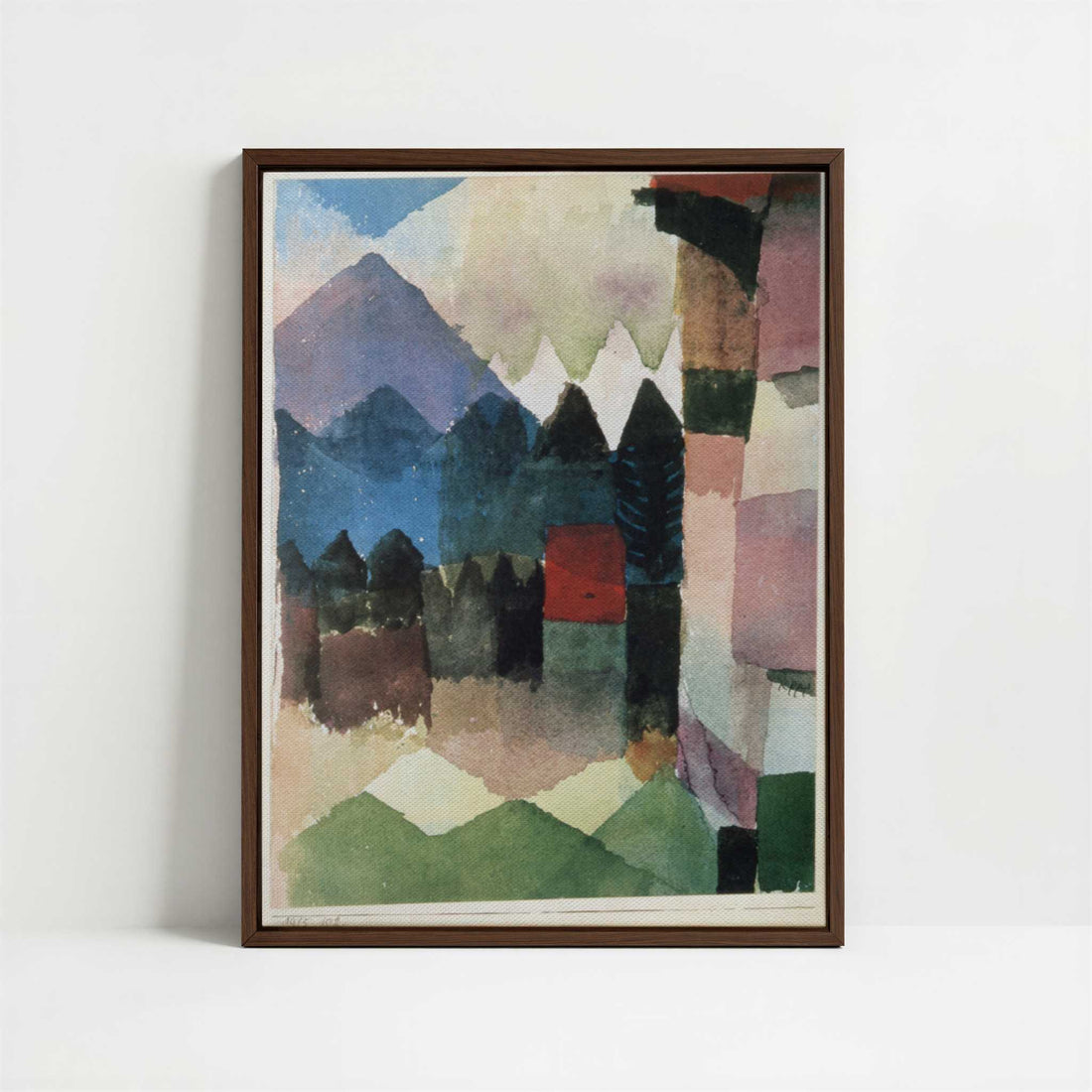 Framed Canvas - Framed canvas in dark wood color frame