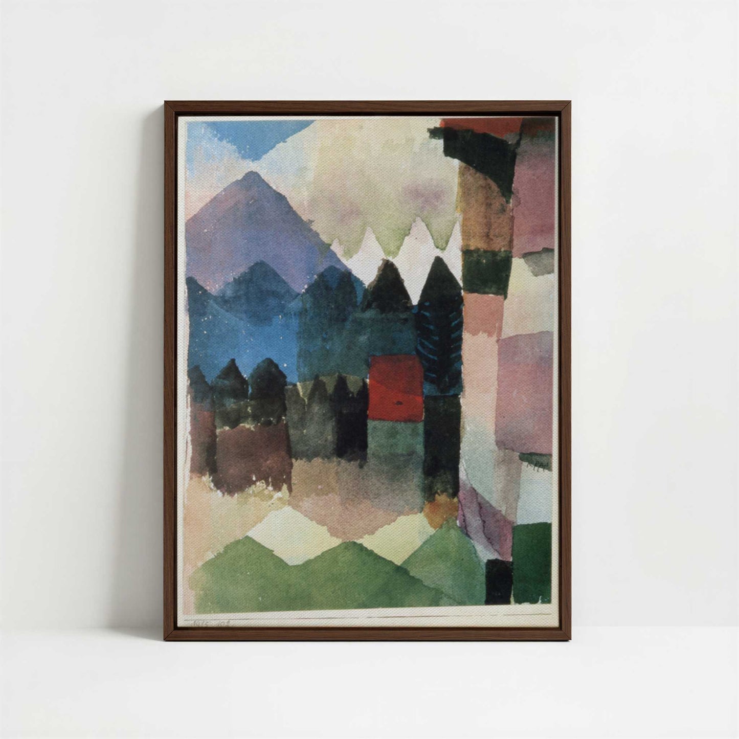 Framed Canvas - Framed canvas in dark wood color frame