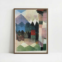 Fohn Wind, in Franz Marc's Garden (1915) by Paul Klee – Art Print - Art print in dark wood frame