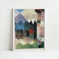 Fohn Wind, in Franz Marc's Garden (1915) by Paul Klee – Art Print - Art print in white frame