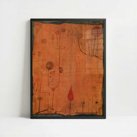 Fruits on Red (1930) by Paul Klee – Art Print - Art print in black frame