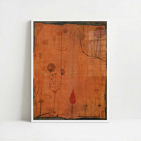 Fruits on Red (1930) by Paul Klee – Art Print - Art print in white frame