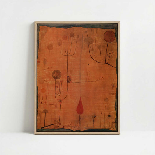 Framed Canvas - Framed canvas in oak color frame