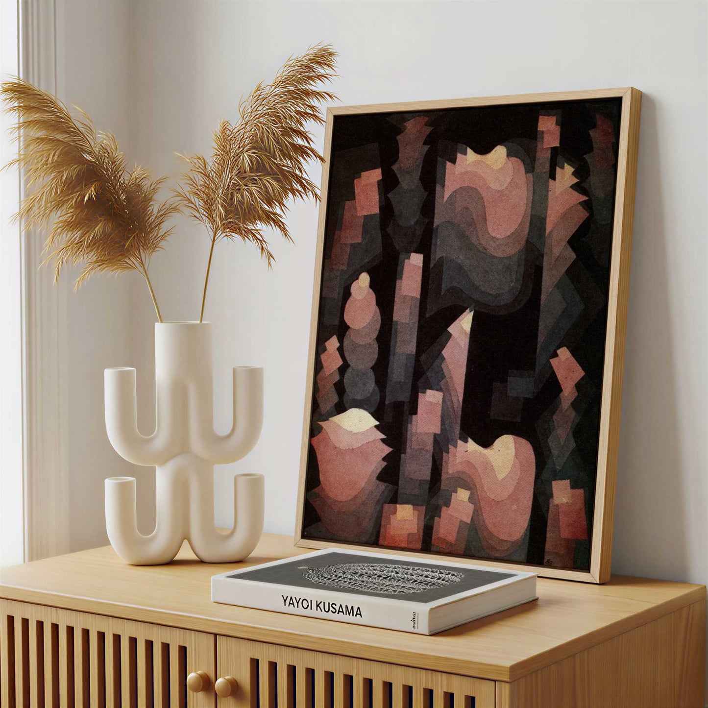 Framed Canvas - Framed canvas in a stylish interior setting