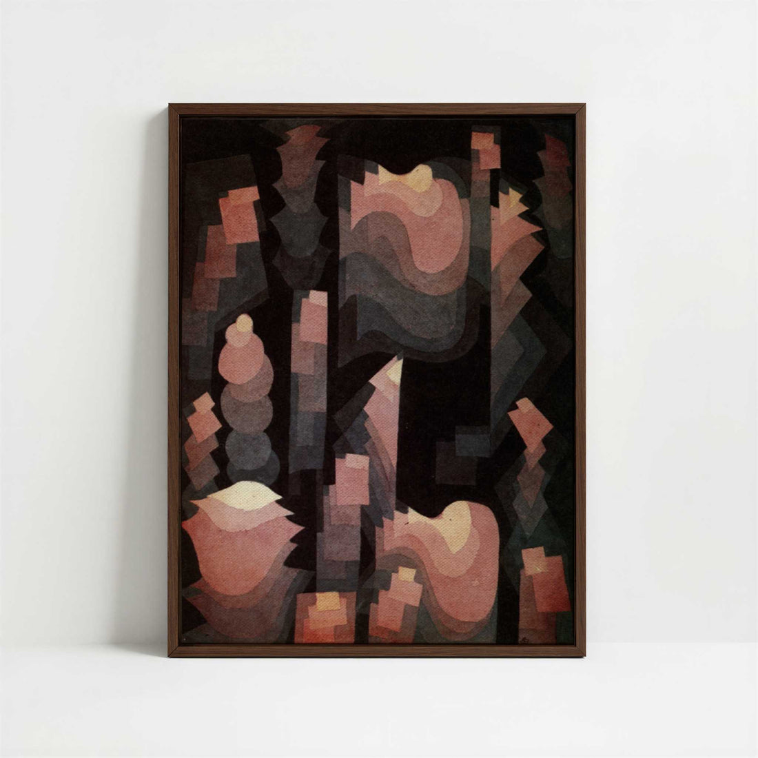 Framed Canvas - Framed canvas in dark wood color frame