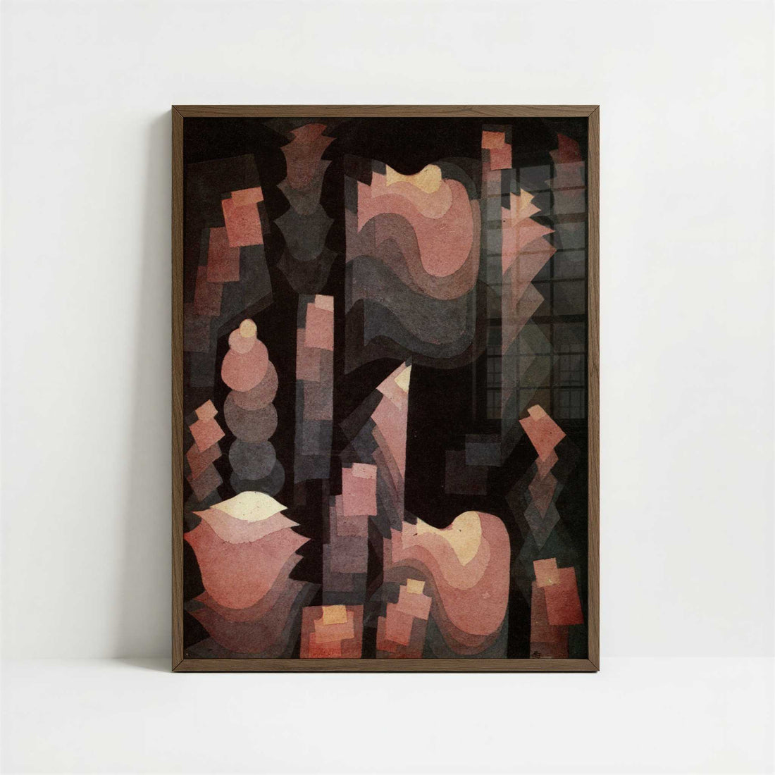 Fugue in Red (1921) by Paul Klee – Art Print - Art print in dark wood frame