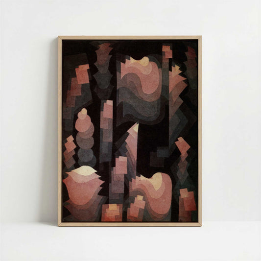 Framed Canvas - Framed canvas in oak color frame