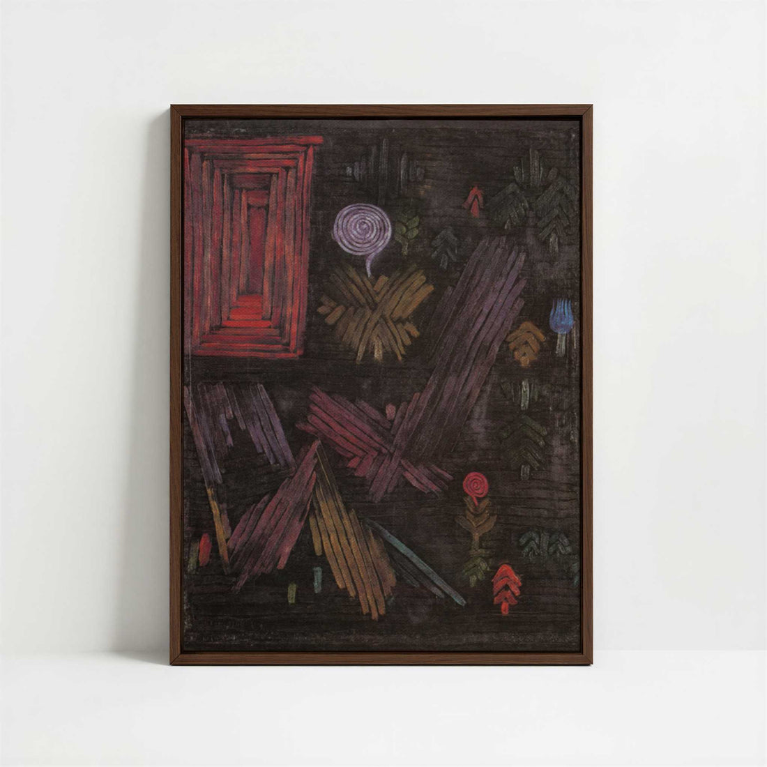 Framed Canvas - Framed canvas in dark wood color frame