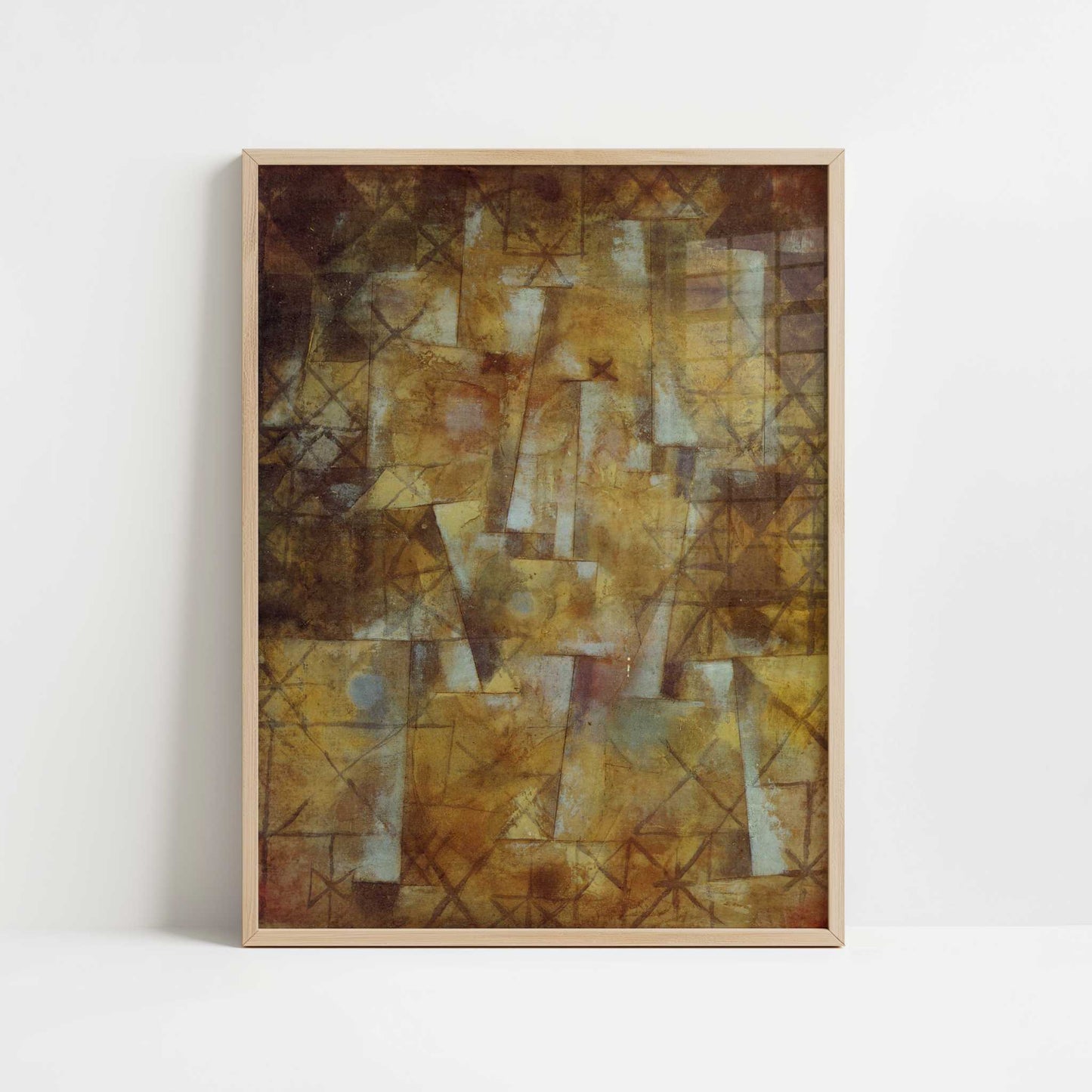 God of the Northern Woods (1922) by Paul Klee – Art Print - Art print in oak frame