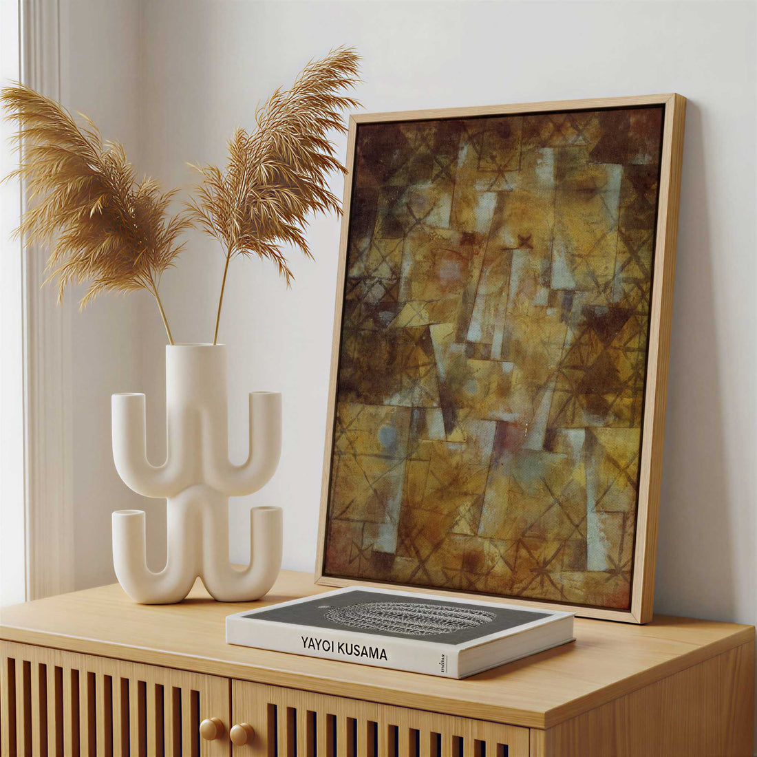 Framed Canvas - Framed canvas in a stylish interior setting