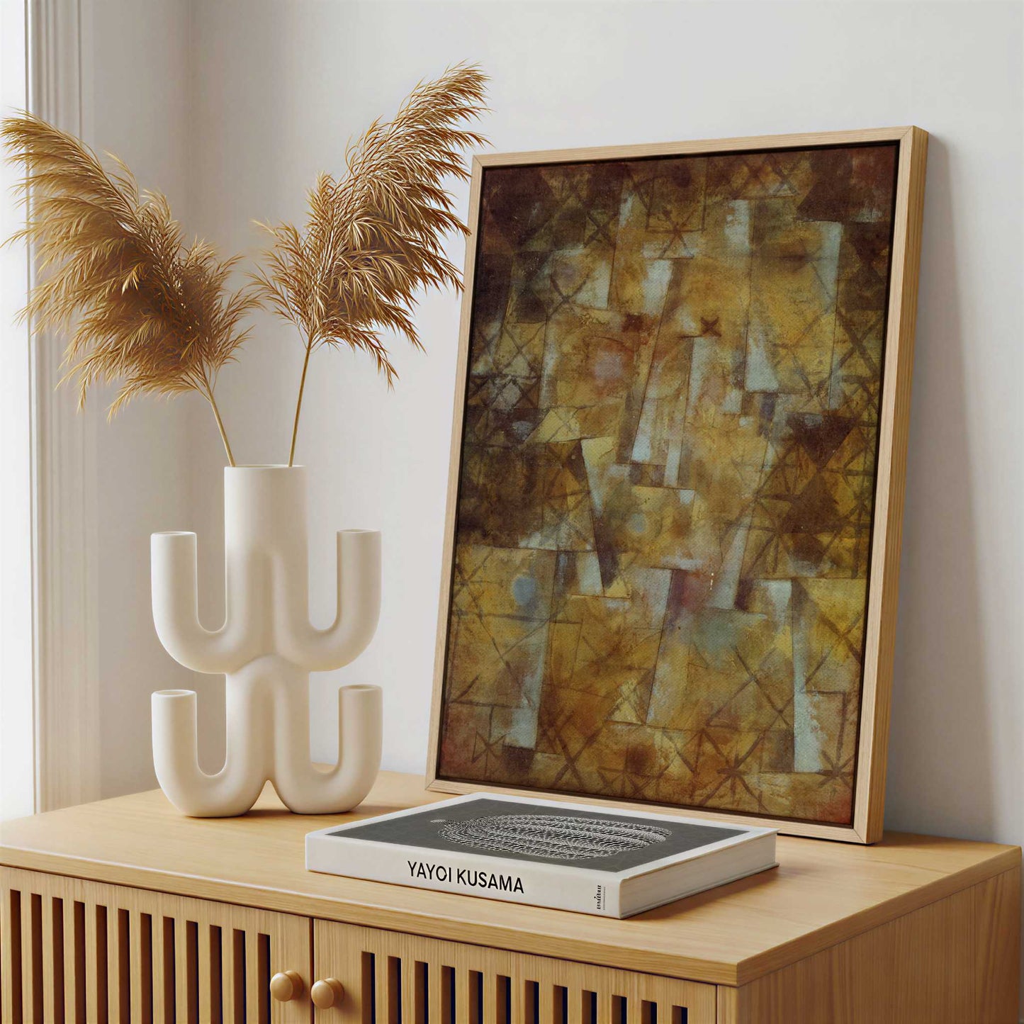 Framed Canvas - Framed canvas in a stylish interior setting